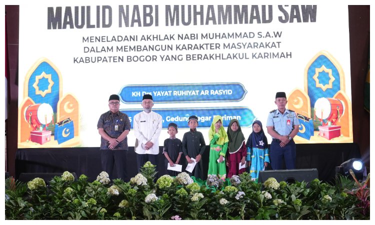 Pemkab Bogor Teladani Akhlak Rasulullah SAW dalam Memeringati Maulid Nabi Muhammad SAW di Gedung Tegar Beriman, Kamis 26 September 2024